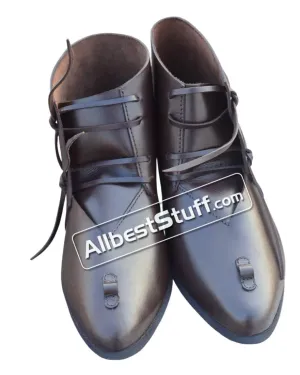 Medieval Boots Handmade Ankle Rubber Sole Shoes